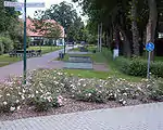 Walkway along the pond