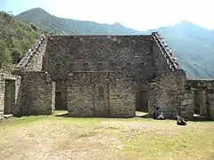 Building located in the main square of Choquequirao