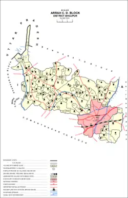 Map of Garaiyan (#762) in Arrah block