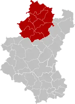 Location of the arrondissement in Luxembourg