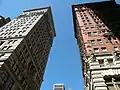 The Bank Tower (on the right), built in 1901 and 1902, at 307 Fourth Avenue in downtown Pittsburgh, Pennsylvania.