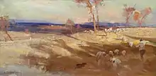 Streeton, Impression for ′Golden Summer′, 1888, Benalla Art Gallery