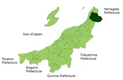 Location of Asahi in Niigata Prefecture