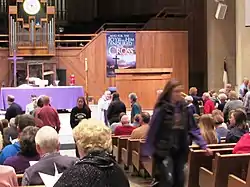 Imposition of ashes during a Lutheran Ash Wednesday Mass, 2017