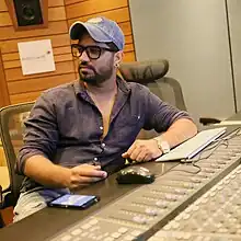 Asif Panjwani at recording studio in Mumbai