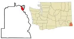 Location of Clarkston Heights-Vineland, Washington