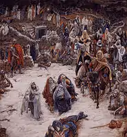 Crucifixion, seen from the Cross by the French painter James Tissot,  1886–1894, shows the view from the perspective of the crucified, and is regarded as an early example of the transition to modern art.