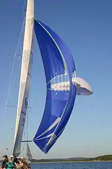 This kite sail has a novel structure.