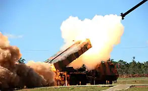 ASTROS 2020 multiple rocket launcher in action