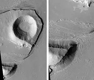 Athabasca Valles Streamlined Form, as seen by HiRISE.  Athabasca Valles is in the Elysium quadrangle.