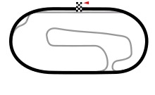 Layout of Atlanta Motor Speedway prior to 1996