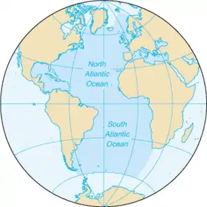 Map of the Arctic Ocean