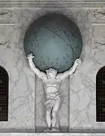 Atlas inside the Royal Palace, Amsterdam, Netherlands