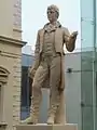 Close-up shot of the Robert Burns statue