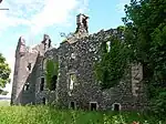 A view from the south-east of Auchans Castle