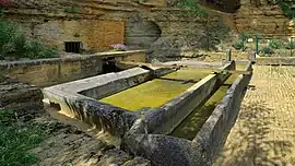 The fountain and washhouse in Audeux