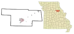 Location of Vandiver, Missouri