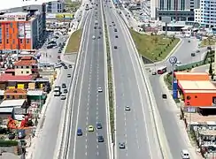 The SH2 Kamza Overpass in the outskirts of Tirana