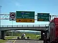 Autoroute 20 eastbound, km 311 near Pierre-Laporte Bridges in Lévis, Québec