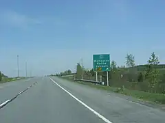 Approaching Autoroute 55 interchange with Route 243 in Melbourne.