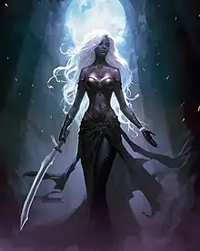 An avatar of Elistraee, the good drow goddess of Forgotten Realms