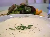 Avgolemono soup (front)