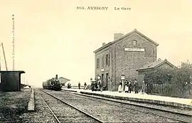 The railway station in Avrigny in the early 20th century