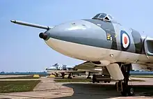 Avro Vulcan B.2s of No. 617 Squadron at RAF Cottesmore, Rutland, circa 1975.