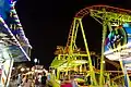 Adult Bumper Cars on the left and Wild Mouse on the right