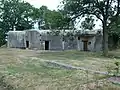 View of the rear of a gun casemate