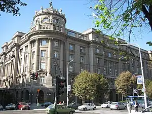 Ministries of Forestry and Agriculture, façade by Nikolay Krasnov in Belgrade, 1923