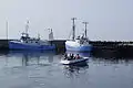 Professional fishing boats at the harbour.