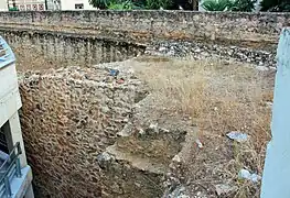 West end with old defensive wall recently uncovered