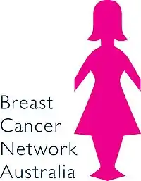 Corporate logo of pink woman in outline