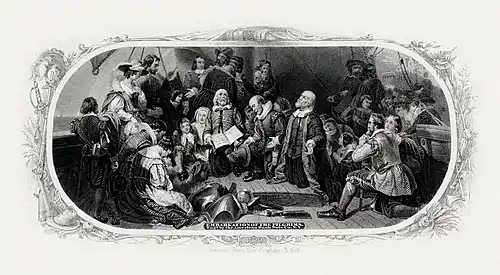 Vignette Embarkation of the Pilgrims