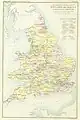 Map of county constituencies in England and Wales