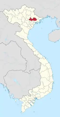 Location of Bắc Giang within Vietnam