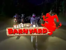 Otis and the "Jersey Cows" ride motorcycles towards the camera, with the series' logo superimposed on top of them.