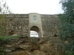 View of the defensive wall and gate