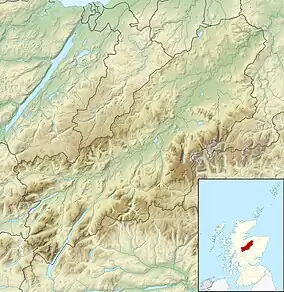 Lochan Buidhe is located in Badenoch and Strathspey