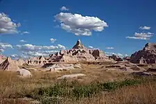 Buttes and pinnacles