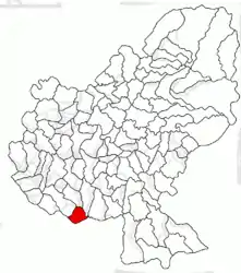 Location in Mureș County