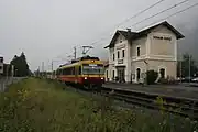 A Montafonerbahn train in Schaan-Vaduz