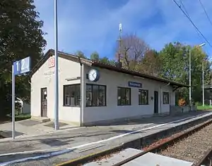 Single-story building with gabled roof