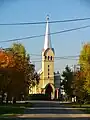 Reformed church in Bajany, built in Gothic Revival style, est. 1936