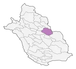 Location of Bakhtegan County in Fars province