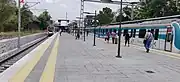 Two Marmaray trains at the station.