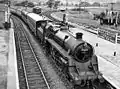 BR Standard 4MT 75028 arrives at Bala Junction with the 12.45 Pwllheli-Chester.