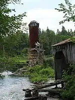 Sawdust burner in Balaclava, Ontario, Canada