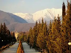 View of the central park of Balakan